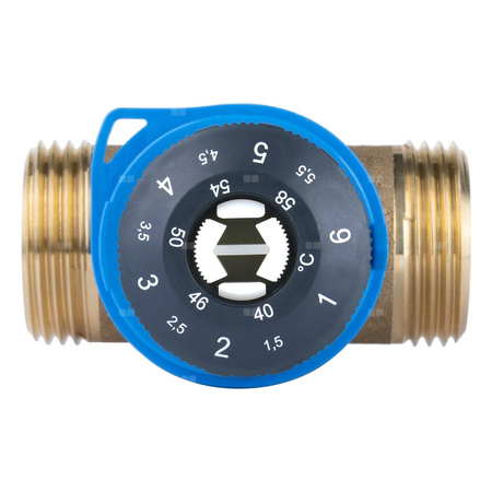 Zawór regulacyjny termostatyczny do wody ciepłej AFRISO ATM 363 ze śrubunkami mosiądz GZ 1'', DN 20, zakres temp. 35-60'C, Kvs 1.6 m3/h, maksymalna temperatura 90'C, maksymane ciśnienie 10 bar