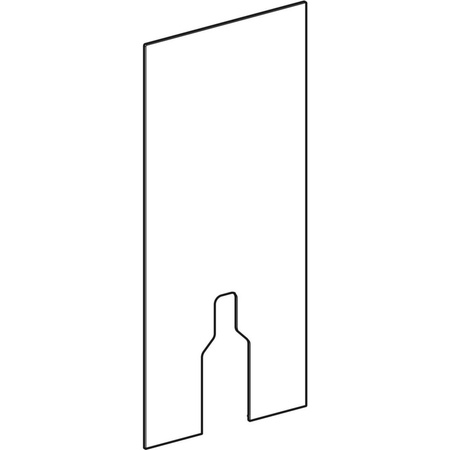 Okładzina przednia do modułu sanitarnego Geberit Monolith do stojącej miski WC, 114 cm: Czarny / Szkło
