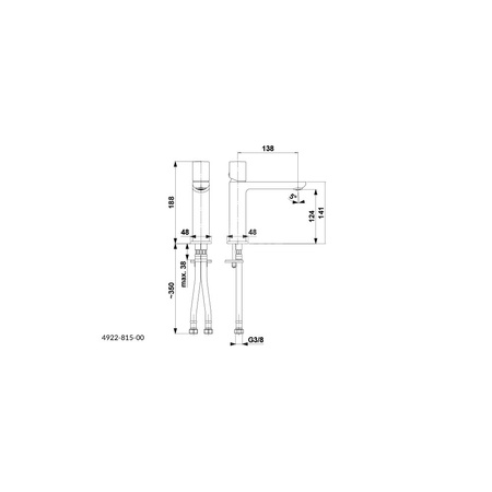 Bateria umywalkowa stojąca KFA Armatura MORGANIT click clack, chrom, montaż blat / otwór na baterię