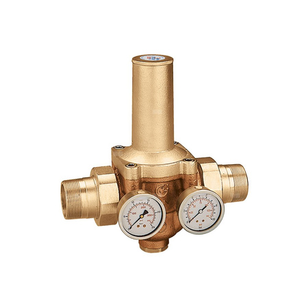 Regulator ciśnienia CALEFFI 5365 brąz, GZ 2'', 25 bar z manometrem