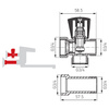 Zawór wodny FERRO Podłączeniowy do pralki z przedłużką 3/4'' GW 3/4'' x GZ 3/4''