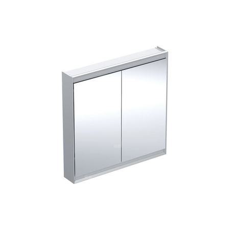 Szafka z lustrem Geberit ONE z ComfortLight i dwojgiem drzwi, montaż natynkowy, wysokość 90 cm: B=90cm, Aluminium anodyzowane