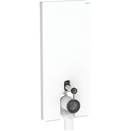 Moduł sanitarny do WC stojącego GEBERIT Monolith Plus, 1140 mm x 505 mm x 106 mm, front: biały, bok: aluminium