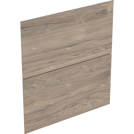 Zestaw frontów szuflad (2 szt.) do szafki bocznej GEBERIT ONE, kol. orzech włoski hickory melamina, struktura drewna szer.450 mm