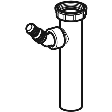 Trójnik Geberit z nakrętką: d=40mm, G=1 1/4’’, d1=19 / 23mm, Biały-alpin
