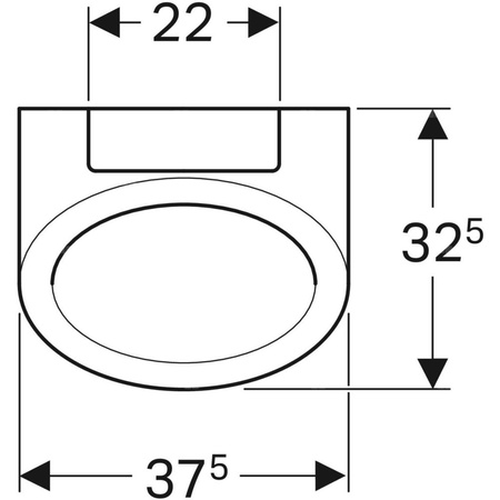Pisuar Geberit Centaurus, tryb hybrydowy, dopływ z tyłu, odpływ do tyłu lub w dół: T=32.5cm, Odpływ=Do tyłu lub w dół, Dopływ=Z tyłu, Biały / KeraTect