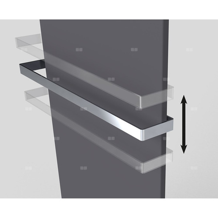 Grzejnik elektryczny ZEHNDER Fina Lean Bar 1800 x 600 mm, kolor biały, moc 750 W