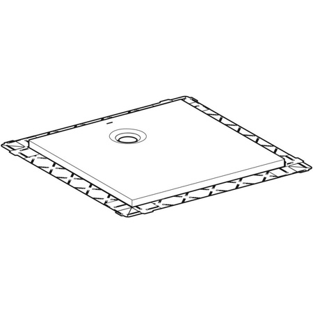 Brodzik kwadratowy Geberit Olona z włókniną uszczelniającą: 90x90cm