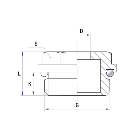 Zaślepka RUMET nakrętna Mosiądz M24x1,5