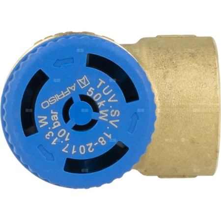 Zawór bezpieczeństwa AFRISO MSW sprężynowy mosiądz 10 bar GW x GW 1/2'' x 3/4''