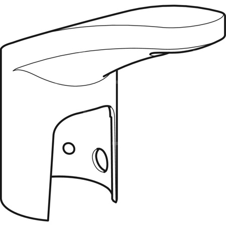 Korpus baterii Geberit z okrągłym otworem, do baterii umywalkowej typ 85: Chrom błyszczący