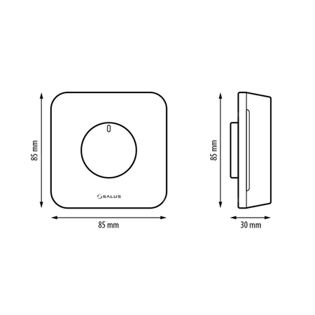 Salus przewodowy, natynkowy, analogowy regulator HTR24V, dobowy, 24 V