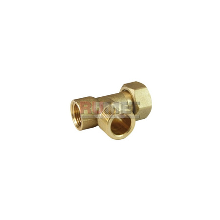 Śrubunek nakrętny 90° RUMET Mosiądz R 1'' x 1'' x 1/2''