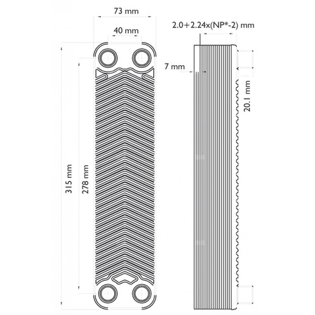 Wymiennik 24-płytowy lutowany z izolacją