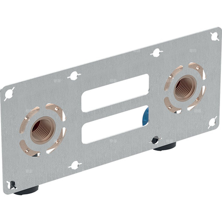 Zestaw kolanek przyłączeniowych Geberit FlowFit 90 st. podwójnych: Materiał=Brąz bezołowiowy (CuSn4Zn2PS), d=16mm, Rp=1/2 ", L1=4.7cm, AD=15cm