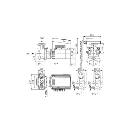 Wilo-Stratos GIGA B 32/1-41/3,8 pompa dławnicowa blokowa, silnik klasy IE5