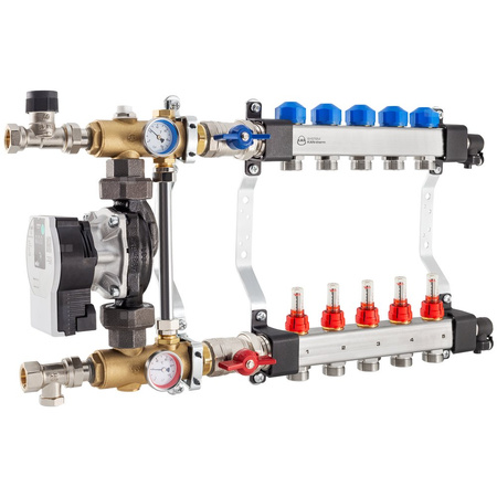 Rozdzielacz InoxFlow z układem mieszającym (seria USFP) - 5 obwodów