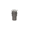 Wpust KESSEL Practicus z 1 przyłączem DN 100, odpływ pionowy (zdejmowany), kratka 138x138mm stal nierdzewna