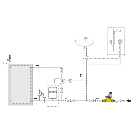 Regulator ciśnienia CALEFFI 5350H, GZ 1'', 25 bar z manometrem