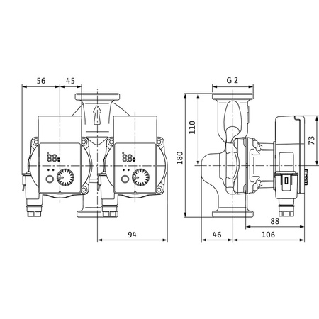 Pompa obiegowa WILO Yonos PICO-D 30/1-8 1 x 230 V 50/60 Hz, PN 10/10bar