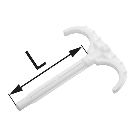 Hak do rur poliamidowy podwójny - 12‑20/12‑26 L = 80 mm