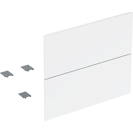 Zestaw frontów szuflad (2 szt.) do dolnej szafki pod umywalkę z dwoma szufladami GEBERIT ONE, kol. biały wysoki połysk szer.600 mm