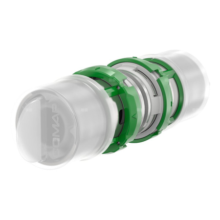 Mufa zaprasowywana COMAP MultiSkin Visu-Control, mosiądz, 18x2 (MZ)