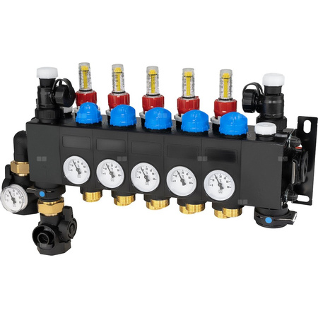 ProCalida CC 1 na 5 obiegów grzewczych, rotametry 0,75÷3,75 l/min