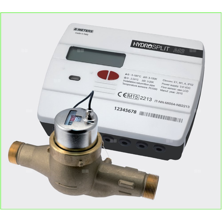 Ciepłomierz rozdzielny mechaniczny komplet z wewnętrznym Modułem M-BUS, typu HYDROSPLIT M3 DN 65 Qp=25 m3/h, Tmax: 130st.C, L=200 mm