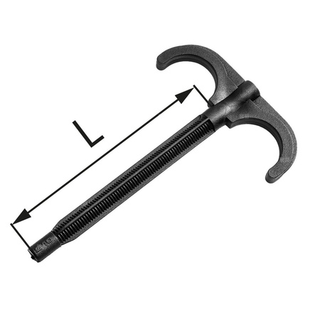 Hak do rur plastikowy podwójny - 12‑20/12‑26 L = 100 mm