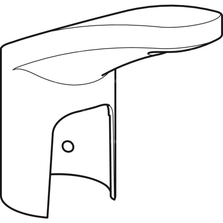 Korpus baterii Geberit bez okrągłego otworu, do baterii umywalkowej typ 85: Chrom błyszczący