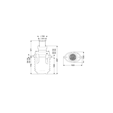 Separator tłuszczu EasyClean ground GW Standard NS8,5 170D