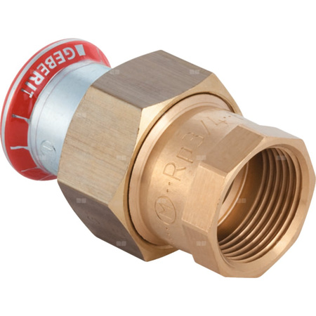 Śrubunek hydrauliczny GEBERIT Mapress C-Stahl przejściowy stal GW 1/2'' 15 mm z pierścieniem zacinającym