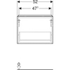 Szafka pod małą umywalkę Geberit iCon, z jedną szufladą: Szerokość umywalki=53cm, H=41.5cm, Korpus i front: biały / lakierowany na wysoki połysk, Uchwyt: biały / powlekany proszkowo, matowy