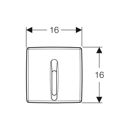 Płytka przykrywająca Geberit z cynkowego odlewu ciśnieniowego: Biały-alpin