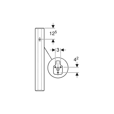 Ścianka międzypisuarowa Geberit z tworzywa sztucznego: Biały-alpin