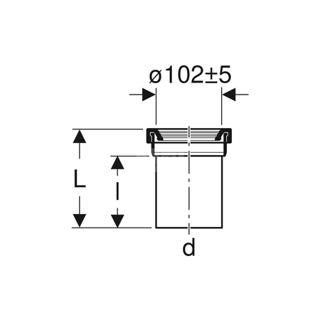 Uszczelka gumowa Geberit do przyłącza rury spłukującej: d=45mm
