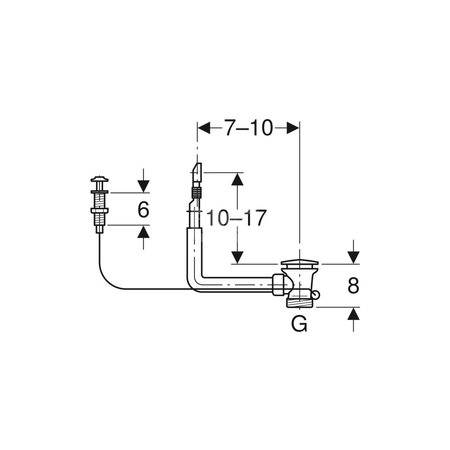 Zestaw przelewu Geberit do odpływu zlewowego