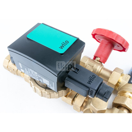 Grupa pompowa AFRISO WZS 75 GW 1'' x 3/4'', z zaworem mieszającym Kvs2.5, z zaworem termostatycznym, z izolacją