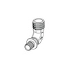 Nypel przejściowy 90' TECE flex, brąz, 20(18) mm x 1/2'' (GZ)