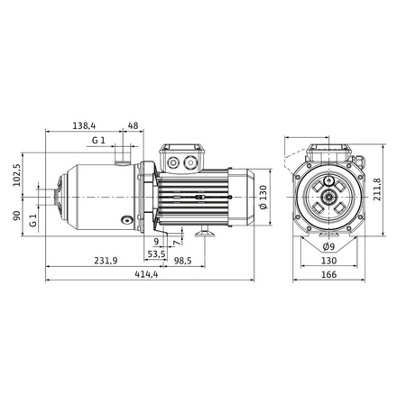 Wysokociśnieniowa pozioma pompa do wody Wilo-MEDANA CH1-L.405-2/V/E/10T