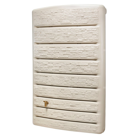 Zbiornik na wodę deszczową ExtraSlim Stone Decor, 400l, piaskowy z kranem Aqua Quick