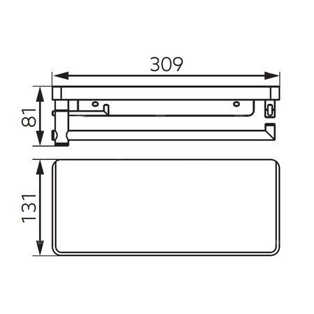 EMOTION wieszak na ręcznik regulowany z półką, biały
