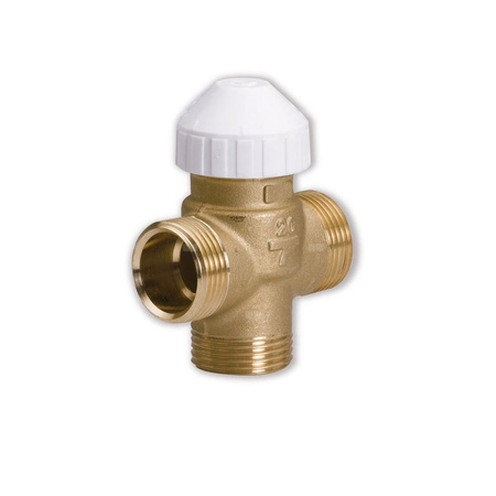 Zawór 3-drogowy Dn 15 kvs=0,4, płaskouszczlniany VALVOLA FAN-COIL 3V 1/2" KV0,4 PN16 