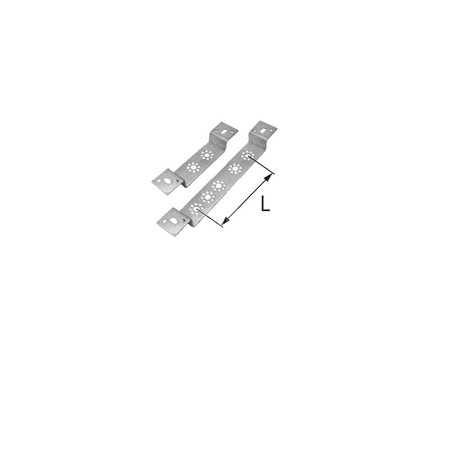 Płytka montażowa odsadzona metalowa podwójna - L = 50, 80, 150 mm