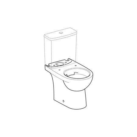 Deska sedesowa Geberit Selnova Compact, mocowanie od góry: Wolne opadanie=Tak, Zawiasy wypinane=Tak, Mocowanie=Od góry, Biały / Błyszczący