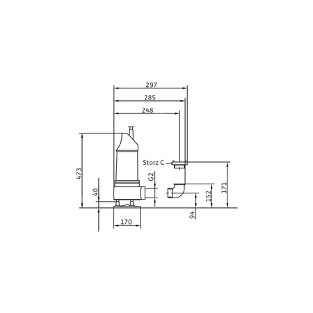 Pompa zanurzeniowa do ścieków WILO EMU KS 12 DS żeliwo 3 x 400 V, moc 1.9 W 50 Hz