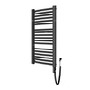 Grzejnik elektryczny (suszarka) INSTAL-PROJEKT Retto Electro, wym. 1800 (1905 z grzałką)/540 mm, kolor czarny,  moc 900 W