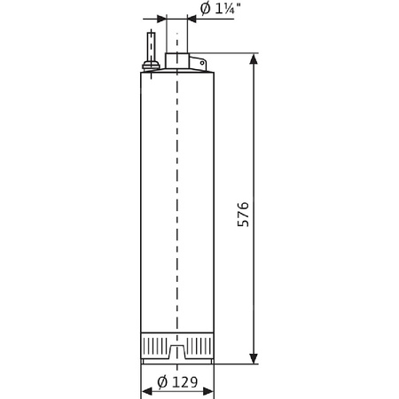 Pompa głębinowa 3-fazowa WILO Sub TWI 5-308DM częstotliwość 50 Hz, moc 1.1 kW 2.7 A, prędkość obrotowa 2810 obr/min