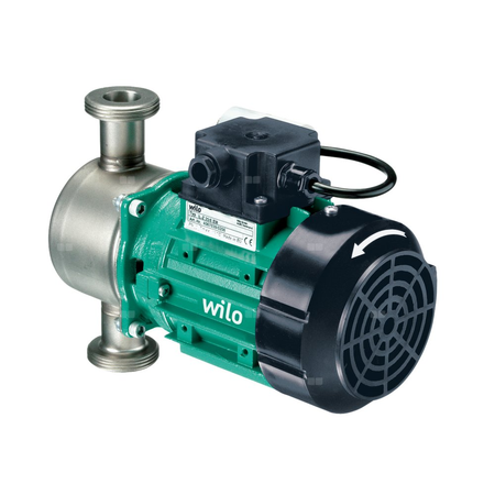 Pompa obiegowa WILO VeroLine-IP-Z 25/2 DM typu in-line z silnikiem znormalizowanym 50 Hz, moc silnika 0.06kW 0.55 A 1400 obr/min, wlot GZGW 1 1/2''